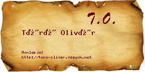 Törő Olivér névjegykártya